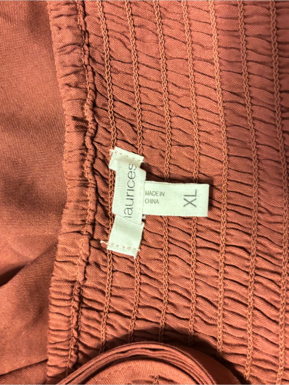 Maurices Terracotta Crochet Bodice Midi Dress - Picture 4 of 4